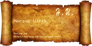 Herzog Ulrik névjegykártya